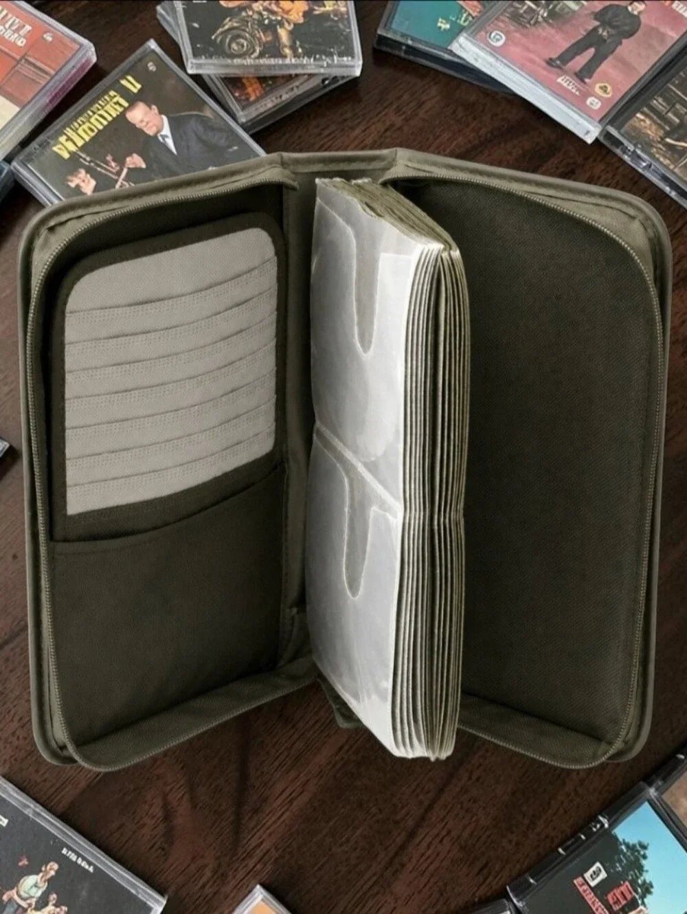 [Holds 72 Count] Nylon Black Zippered CD/DVD Storage Book Travel Transport Case.